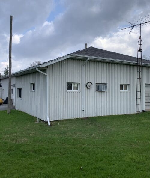 Exterior of the old firehouse, back of the building