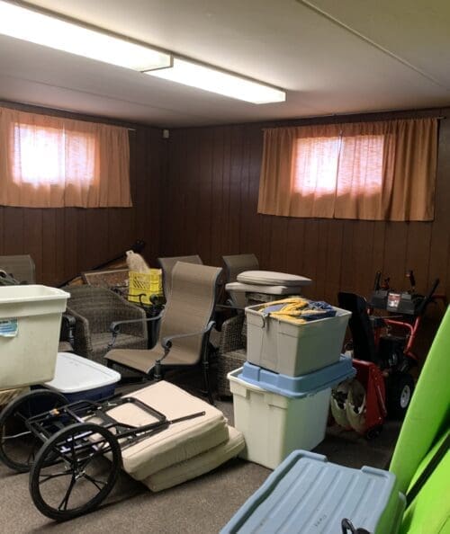 Interior of the old firehouse bunkroom